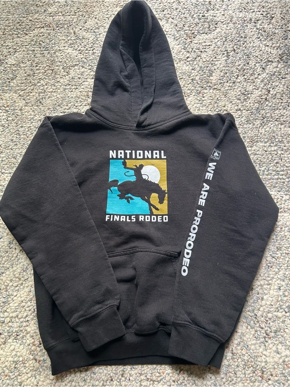 Kids Black 'National Finals Rodeo' Pullover Hoodie